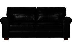 Heart of House Salisbury Large Leather Sofa - Black